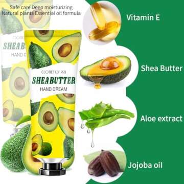 CRISTALBOX 8 PACK Hand Cream Christmas Gifts for Women,Travel Size in Bulk Lotions for Dry Hands,Min...