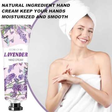 CRISTALBOX 8 PACK Hand Cream Christmas Gifts for Women,Travel Size in Bulk Lotions for Dry Hands,Mini Hand Lotion for Mothers Day Gifts,Easter Gift for Teens,Appreciation Gift,Baby Shower Party Gift