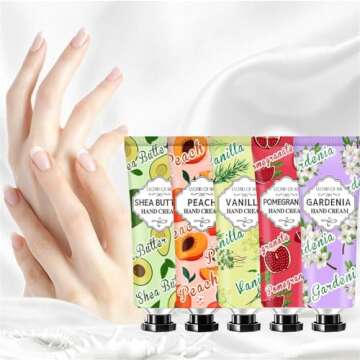 CRISTALBOX 8 PACK Hand Cream Christmas Gifts for Women,Travel Size in Bulk Lotions for Dry Hands,Mini Hand Lotion for Mothers Day Gifts,Easter Gift for Teens,Appreciation Gift,Baby Shower Party Gift