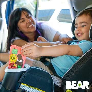 BEAR Sour Real Fruit Yoyos - Healthy Snack - Strawberry-Apple 0.7oz