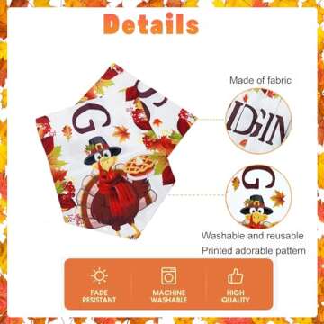 Friendsgiving Party Decorations Extra Large Size Happy Friendsgiving Table Runner for Friendsgiving Party Decorations, 73x14inch