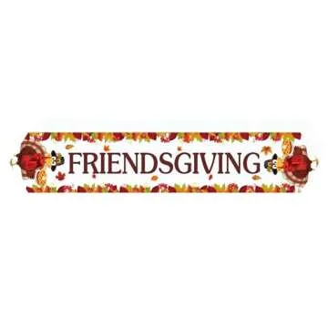 Extra Large Friendsgiving Table Runner for Celebrations