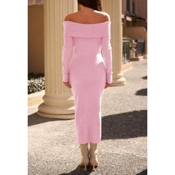Elegant Off Shoulder Midi Dress for Women by MEROKEETY