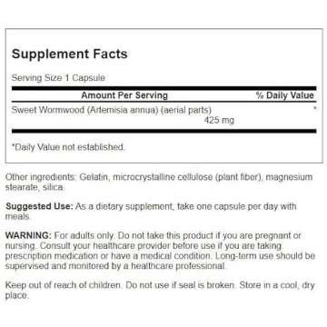 Swanson Sweet Wormwood - Promote Digestive Health, 90 Capsules