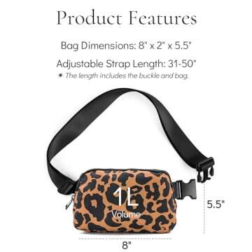 YOSHUYUKI Fanny Pack: Trendy Mini Crossbody for All