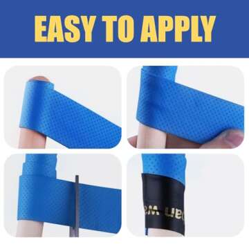 Cheerock 4 Pack Drum Stick Tape, Anti Slip Drumstick Wrap Grips with Double-Sided Adhesive Tape for Drumming Percussion Accessories, Ideal for Drummers (1 Inch Wide 43 Inch Long)