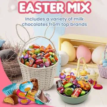 Easter Candy Mix - 4LB Ultimate Spring Assortment of Sweets & Chocolates | Ideal for Easter Baskets, Egg Hunts, Spring Celebrations, Pastel Candy Mix, and Seasonal Gifts