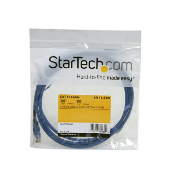 StarTech Cat5e Ethernet Cable 6 ft Blue - Fast & Durable