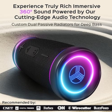 TREBLAB HD77 Bluetooth Speaker with 360° Surround Sound