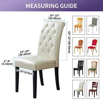 Joccun Chair Covers for Dining Room Set of 4, Dining Chair Slipcovers Stretch Dining Room Chair Cove...