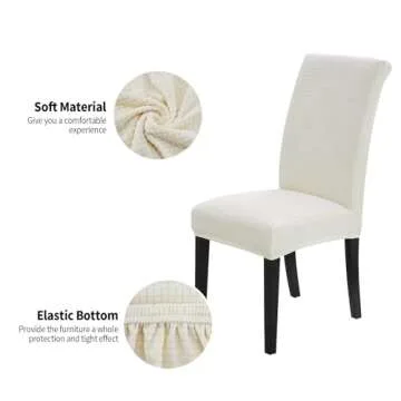 Joccun Dining Chair Covers Set of 4 - Washable & Stylish