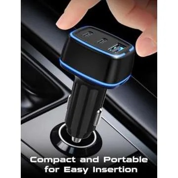 Efficient USB C Car Charger for All Devices - Travel Essential