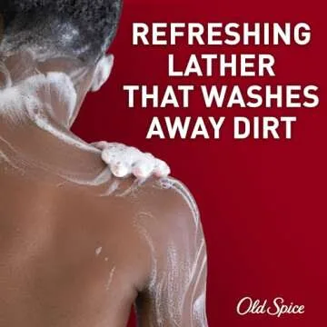 Old Spice Men's Body Wash, 24/7 Shower Fresh with Lasting Scent, 3x Defense, Red Collection, Captain with Bergamot Scent, 33.4 fl oz