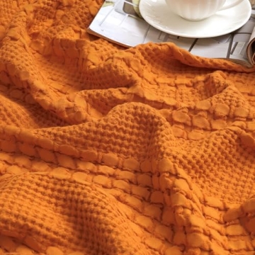 PHF Cotton Waffle Weave Blanket Lightweight Cozy Breathable 90x90