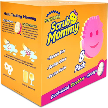 Scrub Mommy Dual Sided Sponge - Odor Resistant and Scratch Free