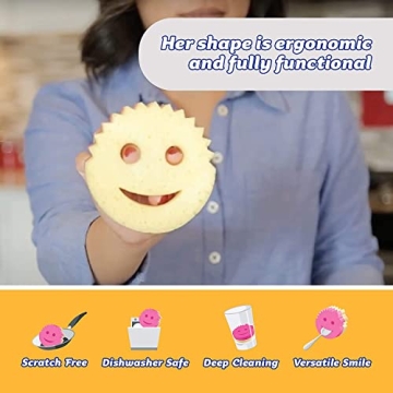 Scrub Mommy Dual Sided Sponge - Odor Resistant and Scratch Free