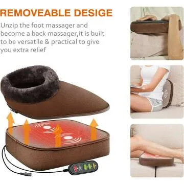 Snailax 3-in-1 Foot Warmer & Back Massager