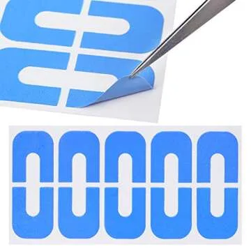 WEILUSI 50pcs Nail Polish Protector for Fingers U-Shape Tape Polish Guards Nail Art Plastic Peel Off Sticker Cuticle Protectors Disposable 5 Sheets