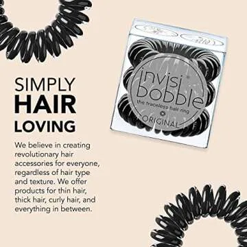 invisibobble Original Traceless Hair Ties, Elastic Hair Band with Strong Grip, Non-soaking, Hair Accessories for Women (Pack of 3)