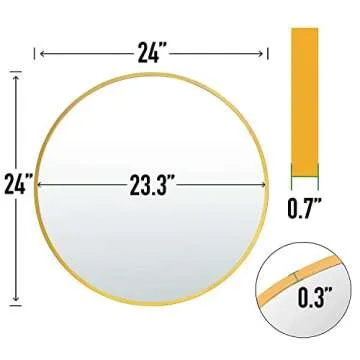 SCWF-GZ Round Mirror for Modern Home Decor and Style