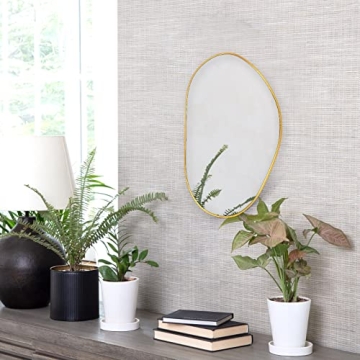 Buy UNZIPE Irregular Brass Framed Wall Mirror 25x14 Inch