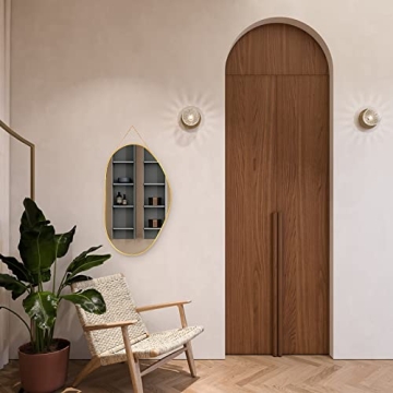 Buy UNZIPE Irregular Brass Framed Wall Mirror 25x14 Inch