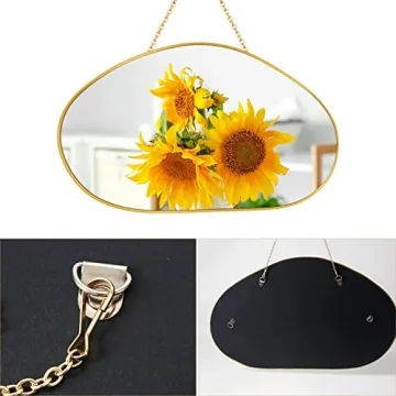 Buy UNZIPE Irregular Brass Framed Wall Mirror 25x14 Inch