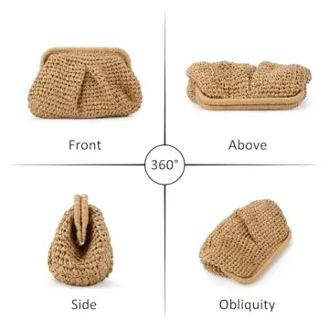 Stylish Emprier Straw Clutch Purse for Summer Fun