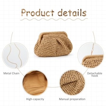 Stylish Emprier Straw Clutch Purse for Summer Fun