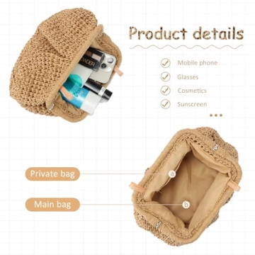 Stylish Emprier Straw Clutch Purse for Summer Fun