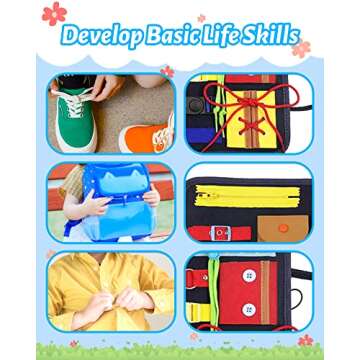 Gojmzo Busy Board Montessori Toys for Toddlers Sensory Toys Gifts for 1 2 3 4 Year Old Boys & Girls ...