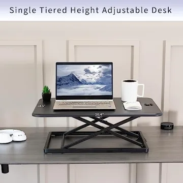 Ultra-Slim Adjustable Standing Desk Riser for Comfort