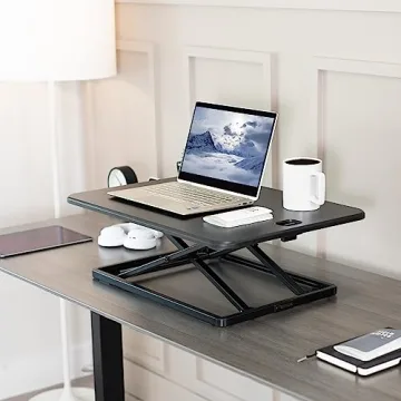 Ultra-Slim Adjustable Standing Desk Riser for Comfort