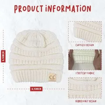 Cute Ivory Knit Baby Hat for Warm Winter Style