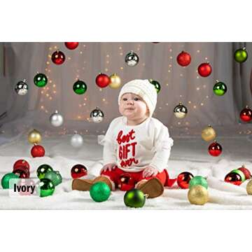 Cute Ivory Knit Baby Hat for Warm Winter Style