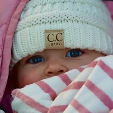 Cute Ivory Knit Baby Hat for Warm Winter Style