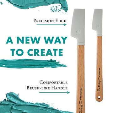 Princeton Artist Brush Catalyst Silicone Mini Blades, for Food Crafting, Ceramics, Plaster, and Heavy Acrylic Media, Mini Blade No. 2 White