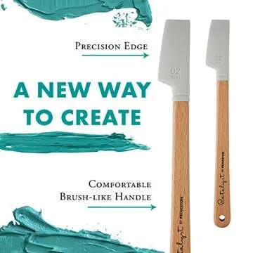 Princeton Artist Brush Catalyst Silicone Mini Blades, for Food Crafting, Ceramics, Plaster, and Heavy Acrylic Media, Mini Blade No. 2 White