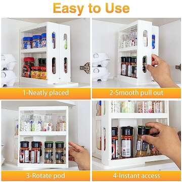 Dutiplus Spice Rack Organizer for Kitchen and Bathroom