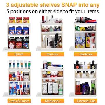 Dutiplus Spice Rack Organizer for Kitchen and Bathroom