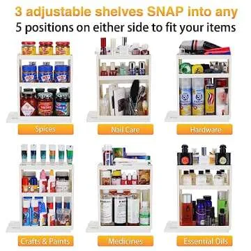 Dutiplus Spice Rack Organizer for Kitchen and Bathroom