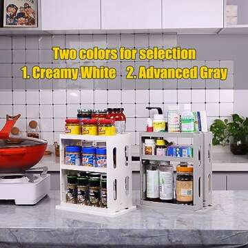 Dutiplus Spice Rack Organizer for Kitchen and Bathroom
