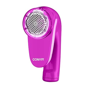 Conair Fabric Shaver and Lint Remover, Battery Operated Portable Fabric Shaver, Pink