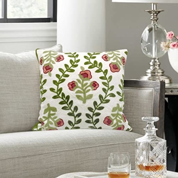 Alysheer Floral Embroidered Pillow Cover for Home Decor