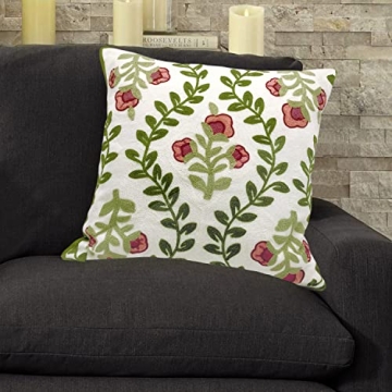 Alysheer Floral Embroidered Pillow Cover for Home Decor
