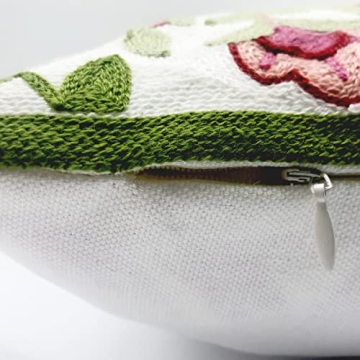 Alysheer Floral Embroidered Pillow Cover for Home Decor