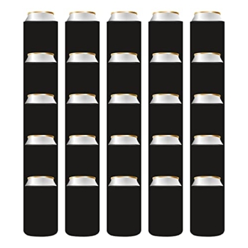 QualityPerfection Beer Can Cooler Sleeve (200 Pack) Foam 12 oz Sublimation, HTV Insulated, Collapsib...