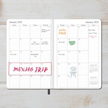 2025 Planner for Organized Living with Vegan Leather Cover