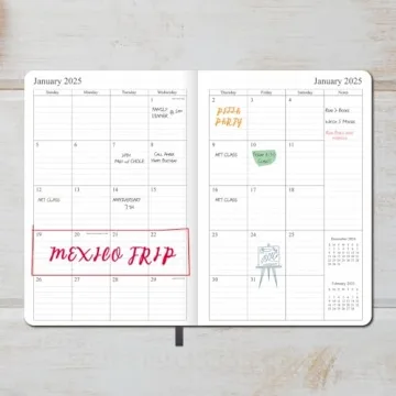 2025 Planner for Organized Living with Vegan Leather Cover