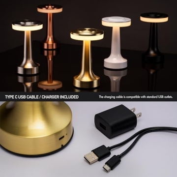 O’Bright Portable LED Table Lamp Touch Sensor Rechargeable